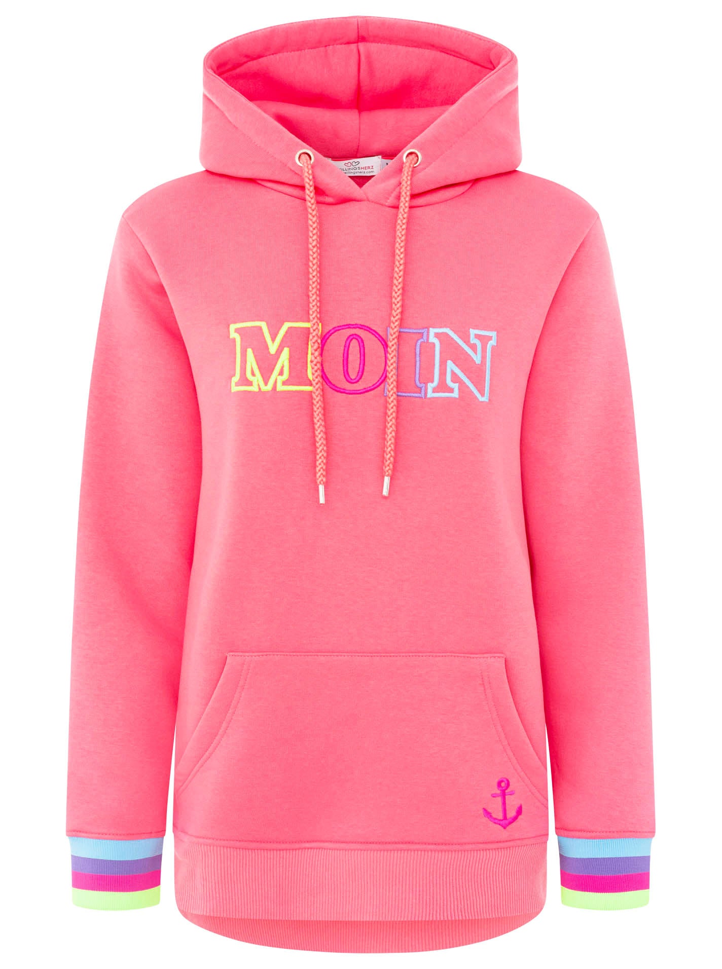 Zwillingsherz - Hoodie "Moin Bunt" - Pink