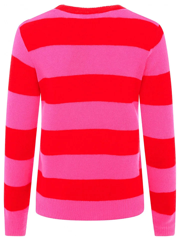 Zwillingsherz 100% Kaschmir / Cashmere Pullover - Pink/Rot