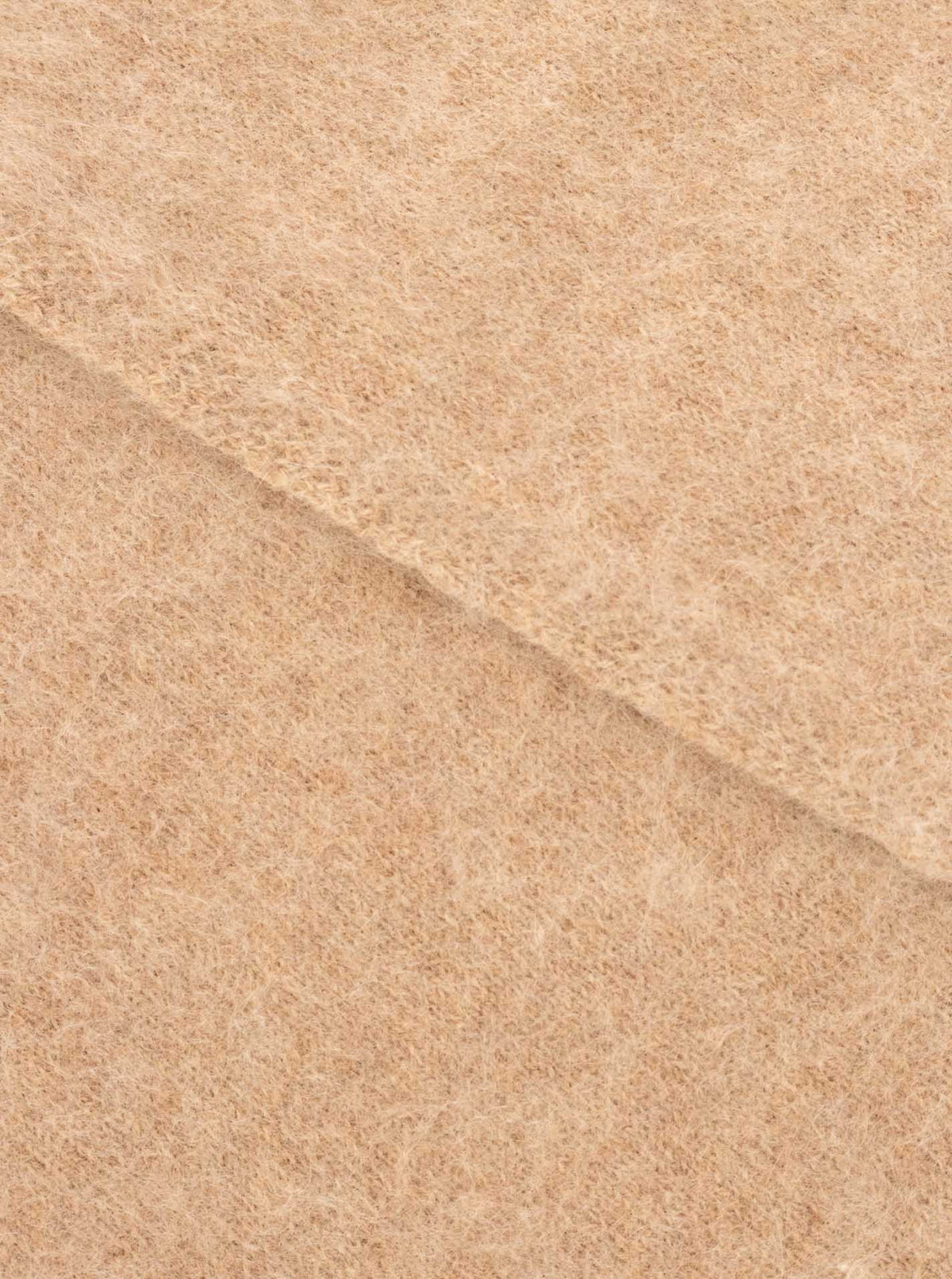 Zwillingsherz - 100% Kaschmir XXL Dreieckstuch "Brushed" - Mittelbeige