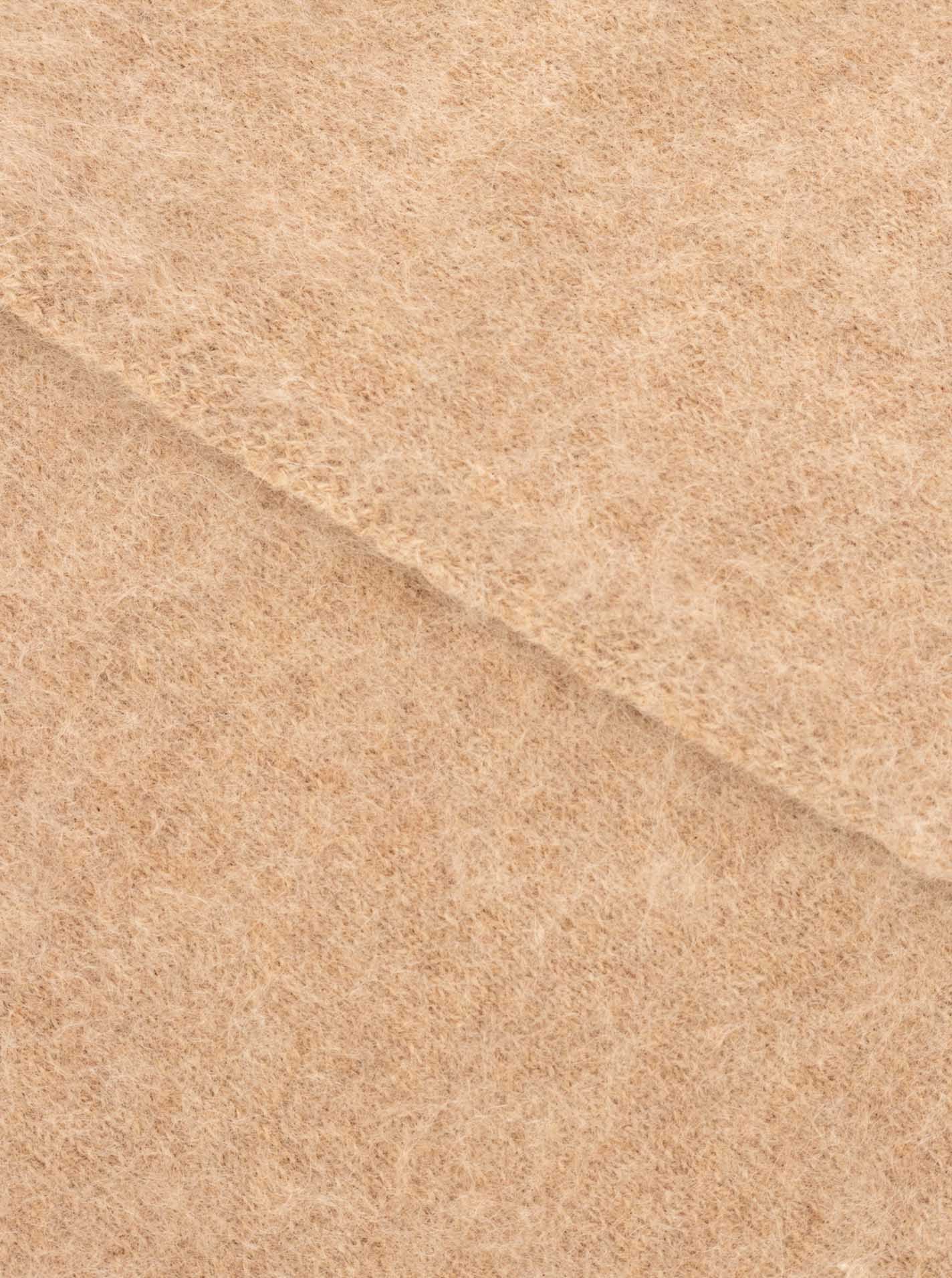 Zwillingsherz - 100% Kaschmir XXL Dreieckstuch "Brushed" - Mittelbeige