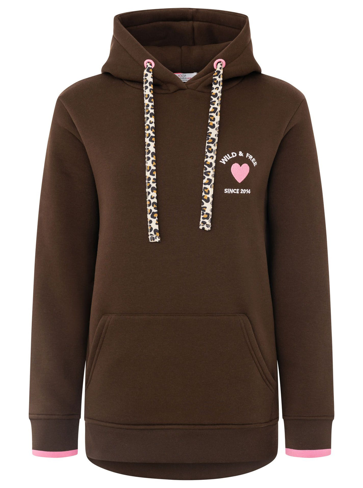 Zwillingsherz - Hoodie/Sweatshirt "Leo Wild Herz" - Braun