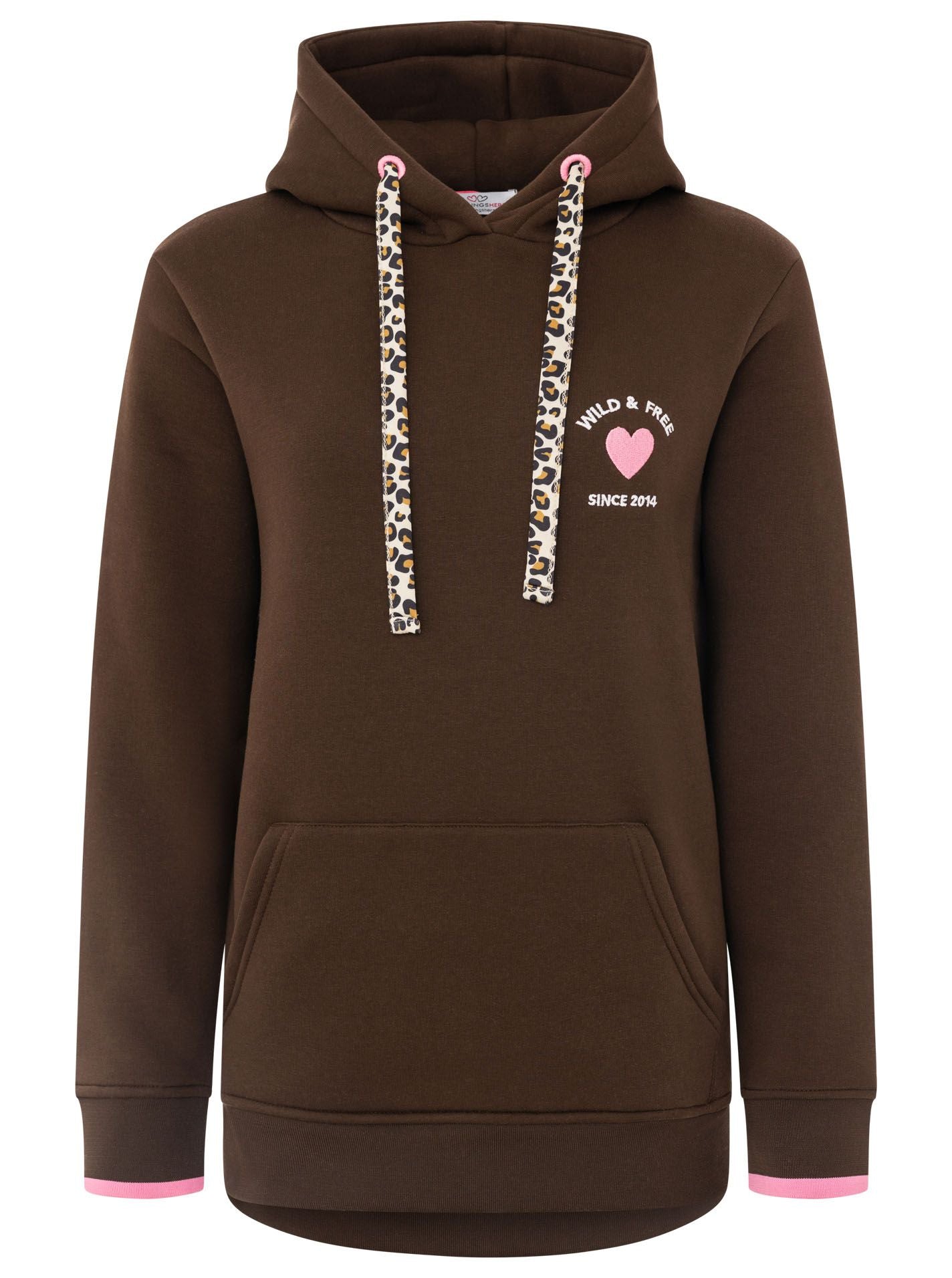 Zwillingsherz - Hoodie/Sweatshirt "Leo Wild Herz" - Braun