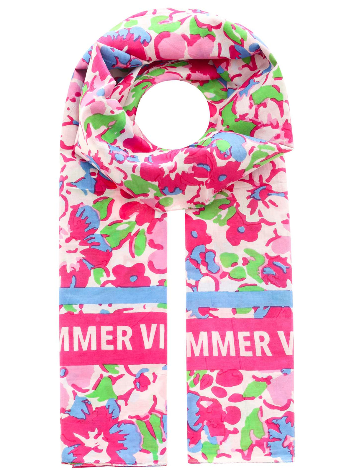 Zwillingsherz - Schal mit Muster - Baumwolle mit Seide - Summer Vibes