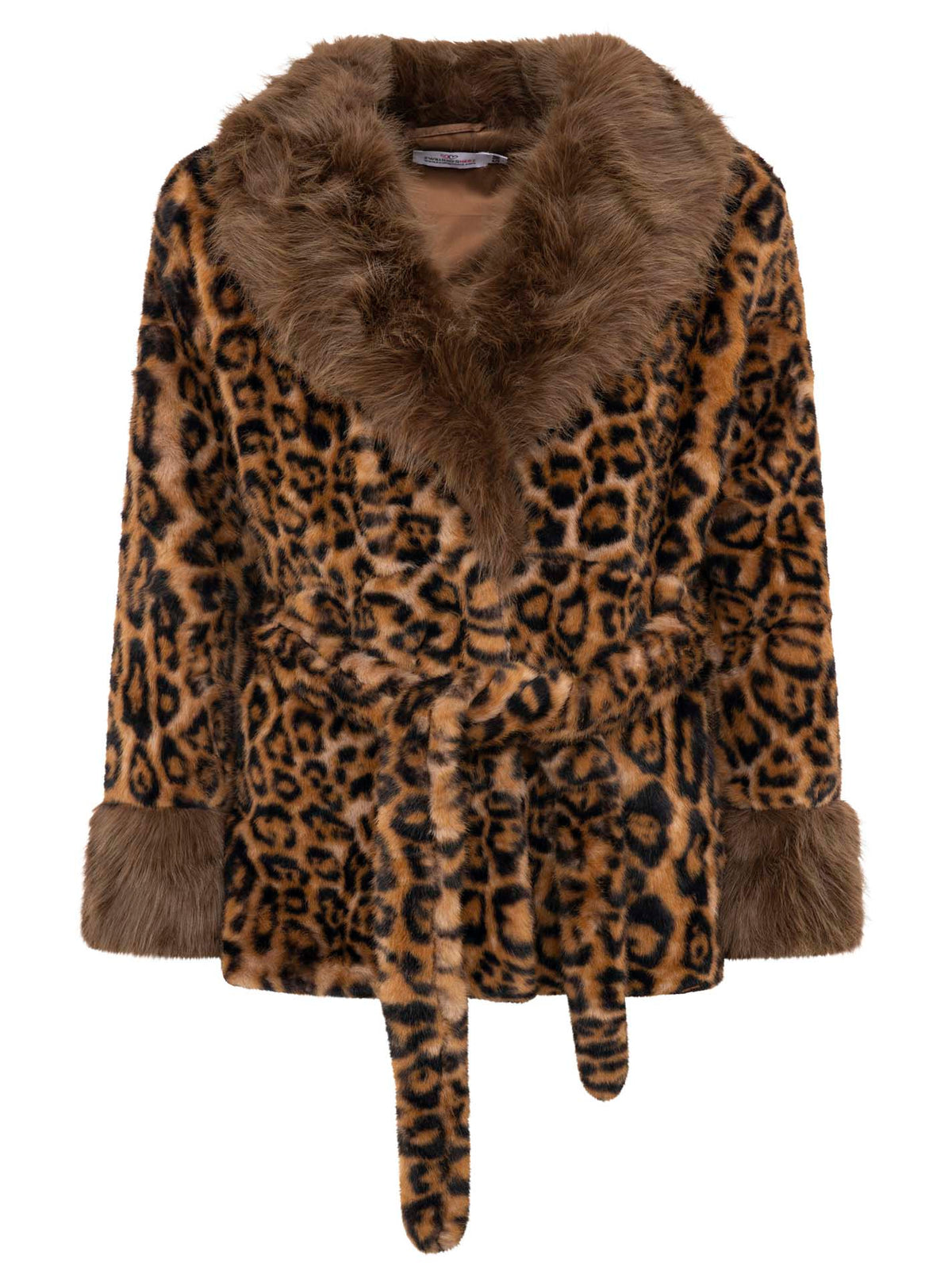 Zwillingsherz Stilvoll weiche Leo Jacke - Taupe