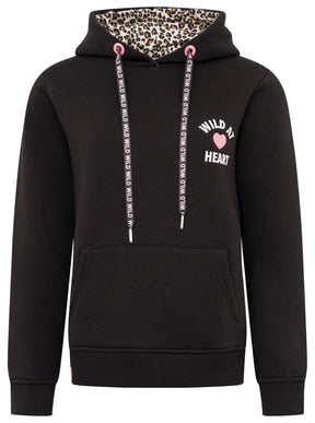 Zwillingsherz - Hoodie/Sweatshirt "Leo Wild Herz" - Schwarz