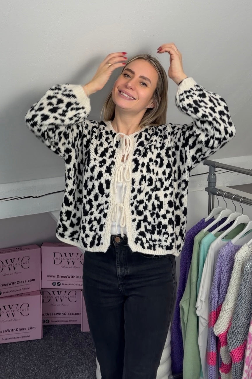 Cardigan Leo Schleife - Schwarz