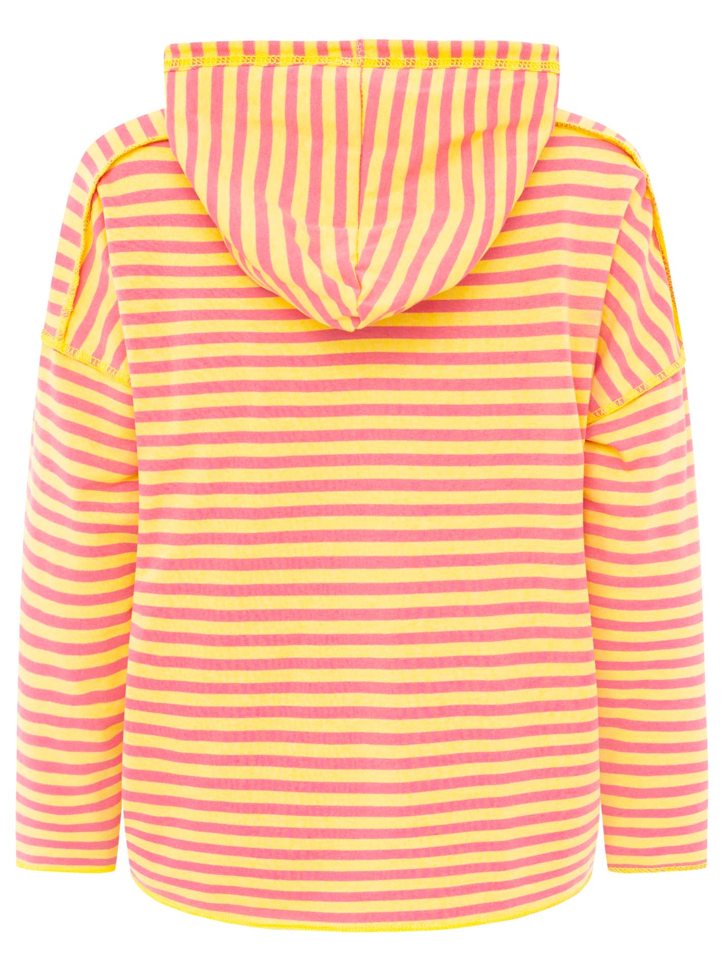 Zwillingsherz Hoodie "Neon Streifen" - Orange