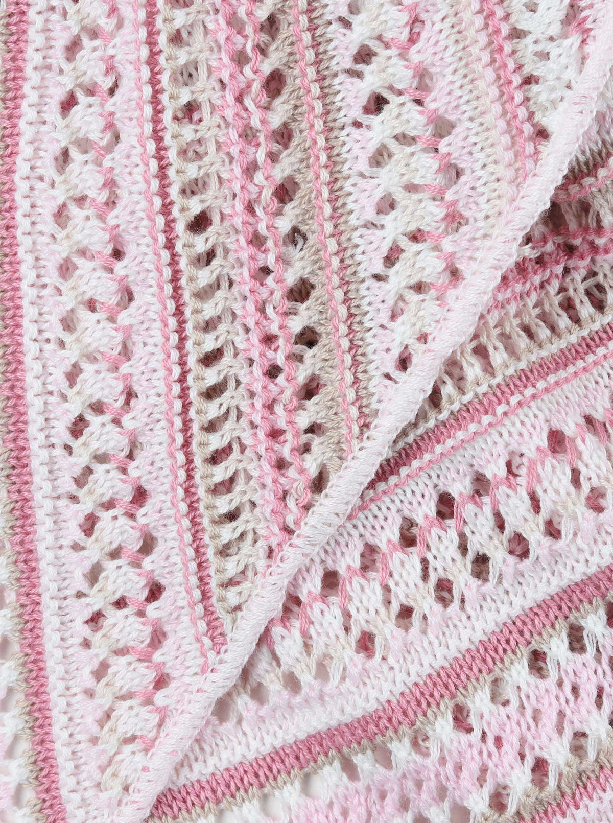 Zwillingsherz - Dreieckstuch/Schal "Hippie" Baumwolle - Rosa