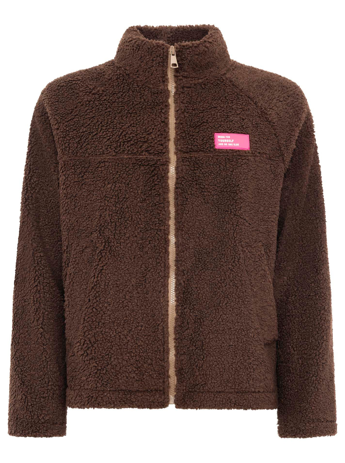 Zwillingsherz Teddy Fleece Jacke - Braun