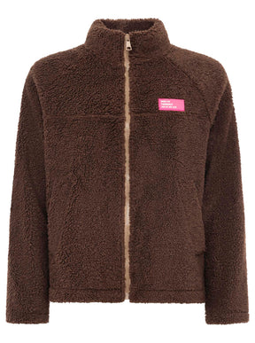 Zwillingsherz Teddy Fleece Jacke - Braun