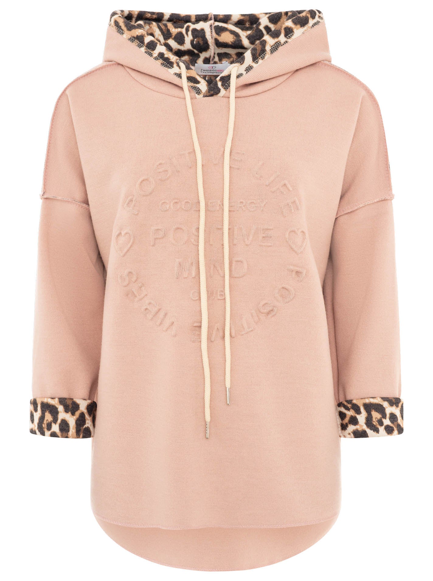 Zwillingsherz  Hoodie Doubleface "Leo" - Rosa