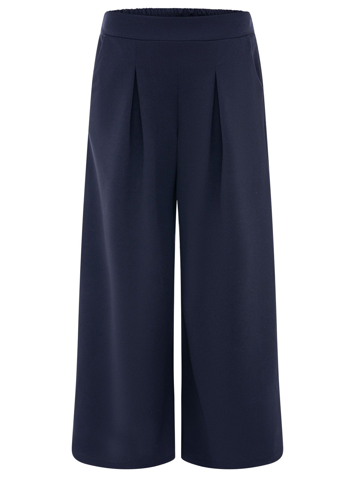 Zwillingsherz Oversize Stoffhose "Bundfalte" - Dunkelblau