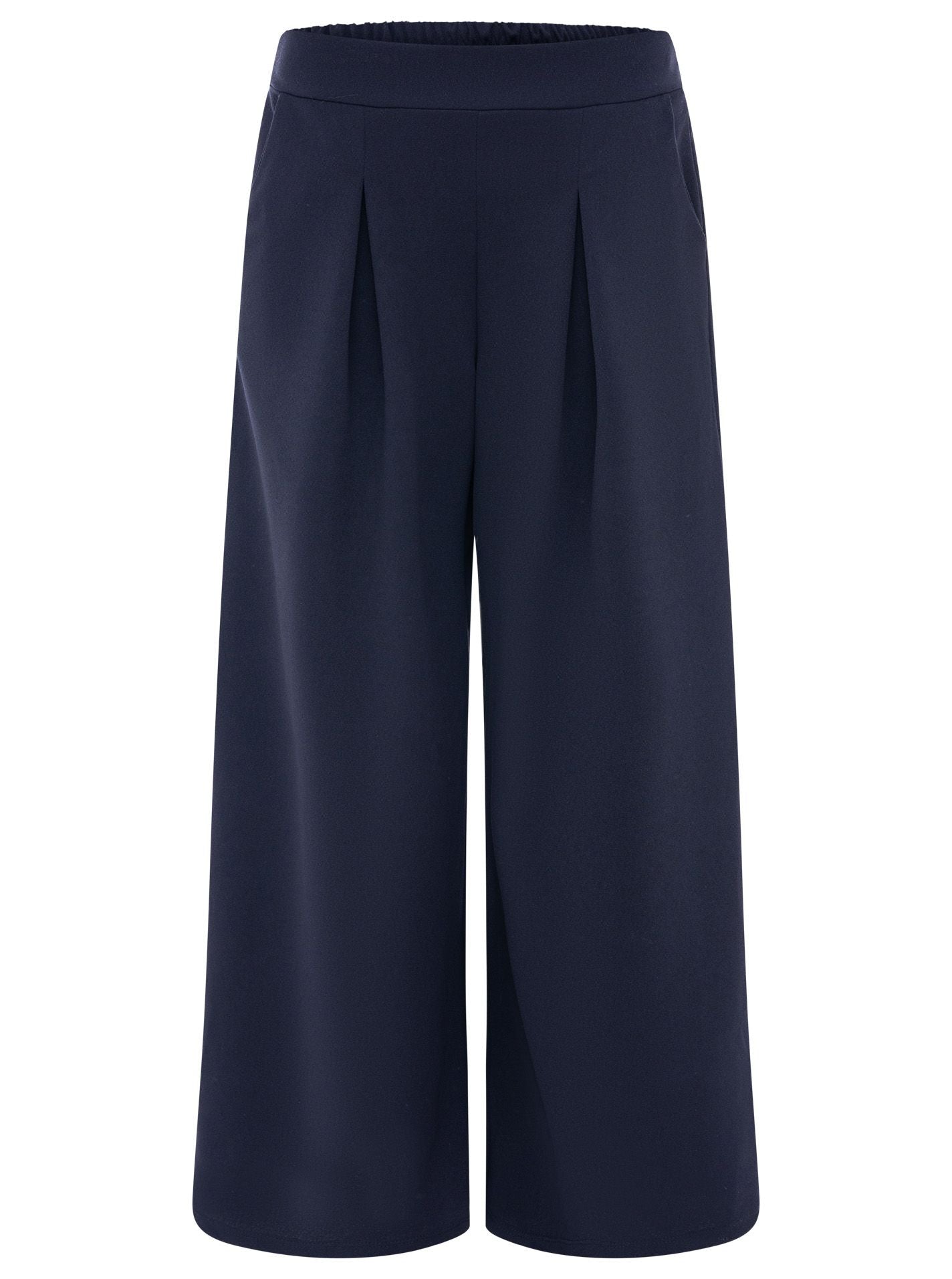 Zwillingsherz Oversize Stoffhose "Bundfalte" - Dunkelblau