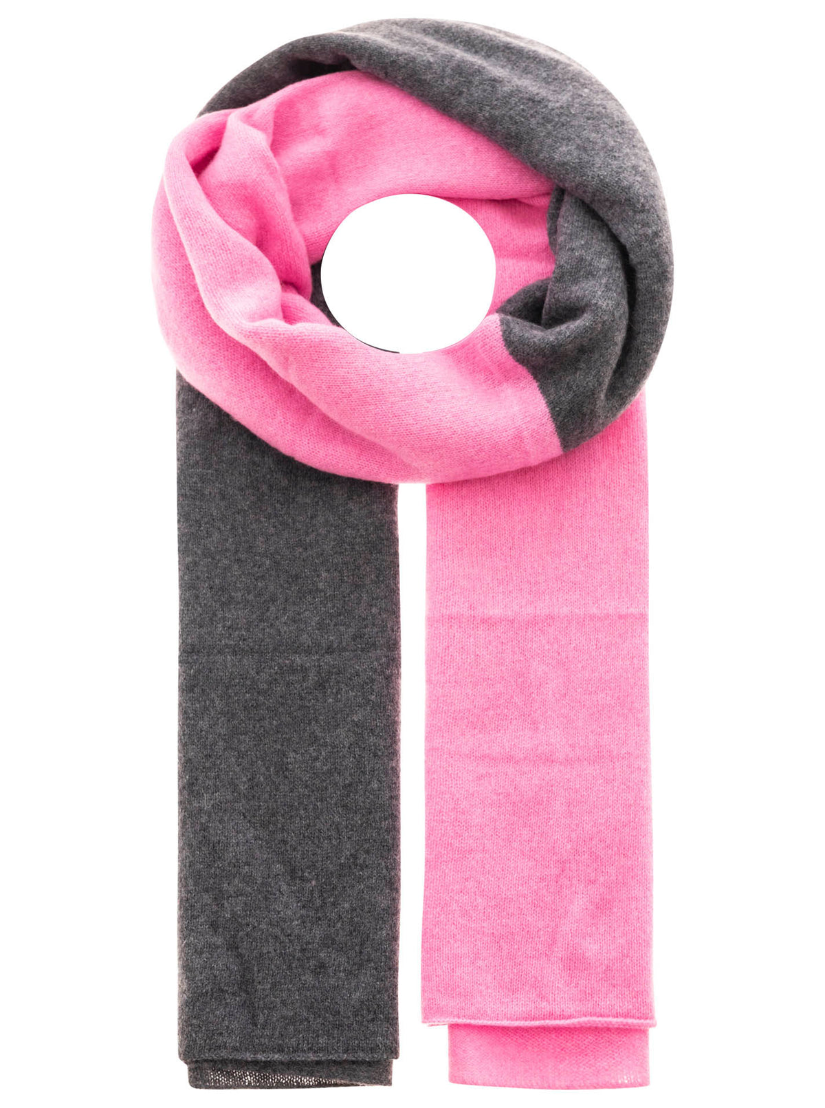 Zwillingsherz 100% Cashmere/Kaschmir Schal - Rosa/Grau