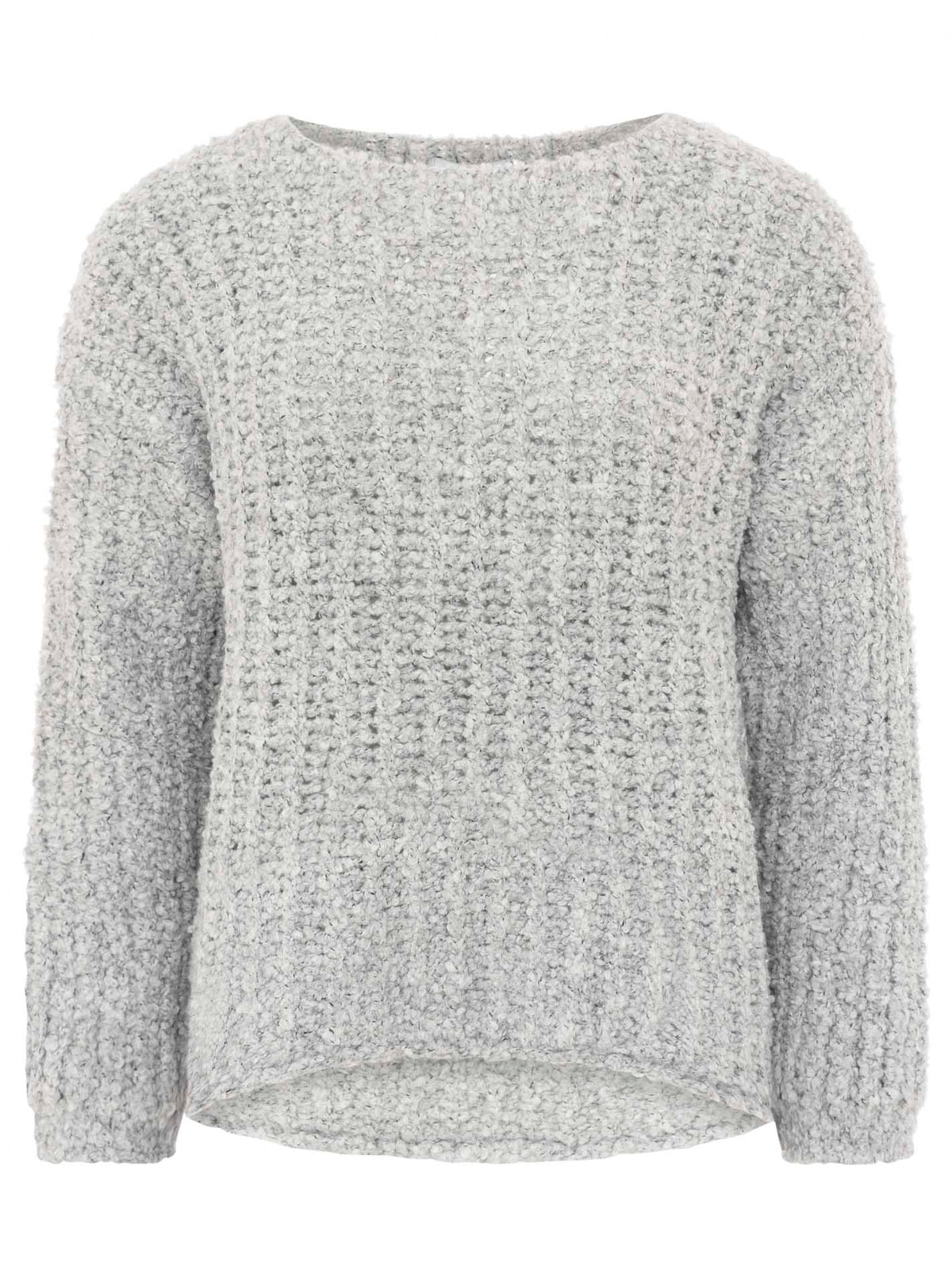 Zwillingsherz - Oversize Pullover mit Wolle - Grau