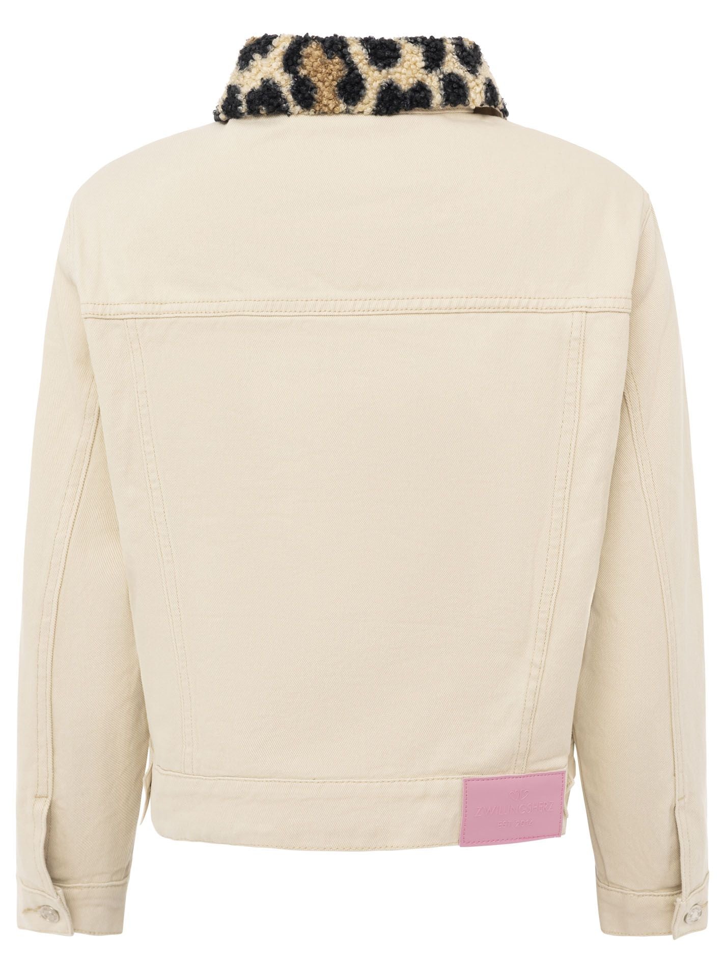 Zwillingsherz - Jeansjacke "Leo Teddy" - Beige