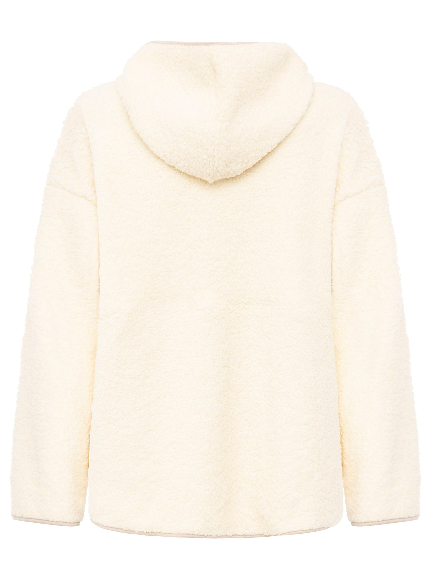 Zwillingsherz - Oversize Teddy Fleece Hoodie - Beige