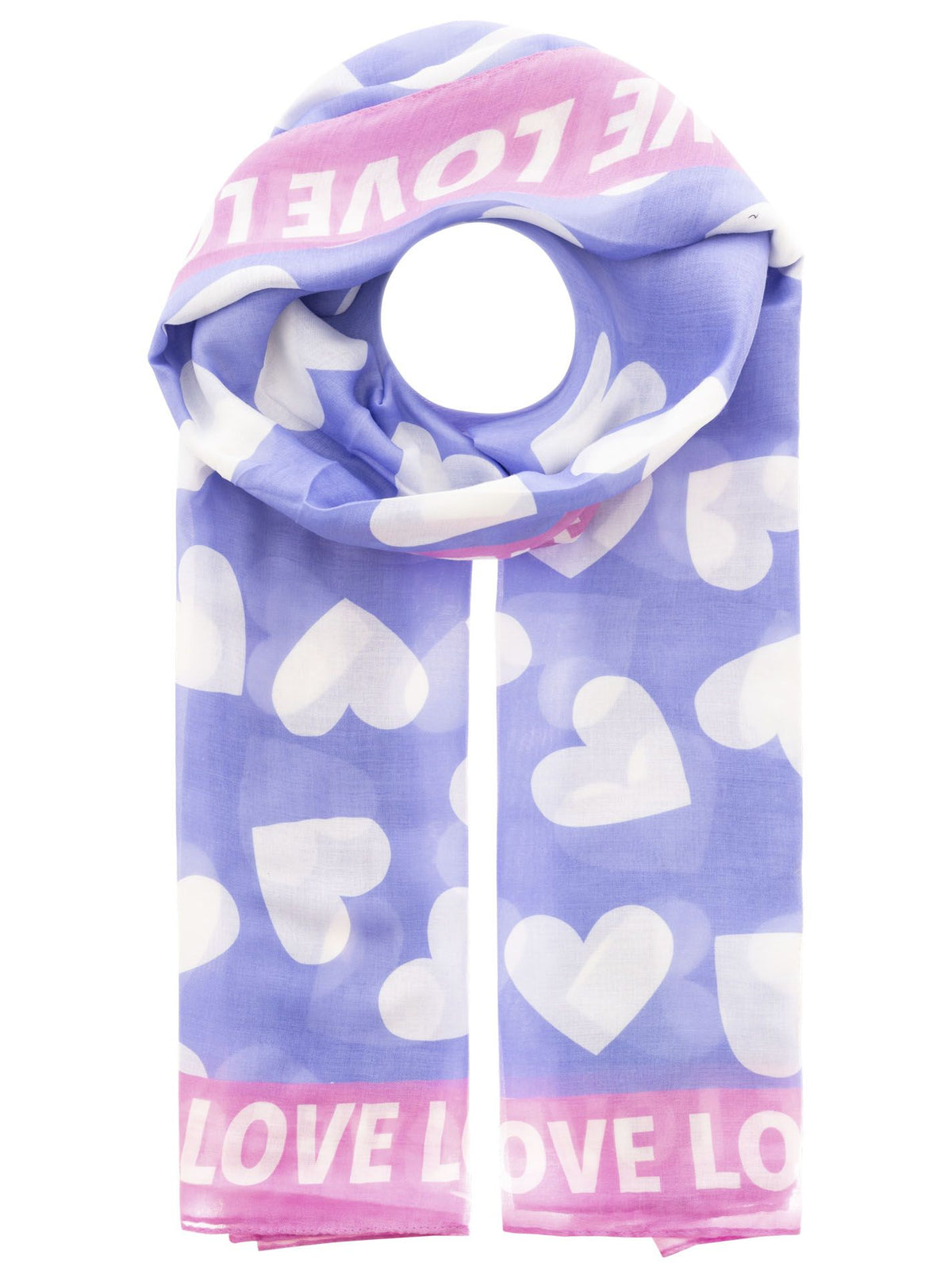 Zwillingsherz -Schal "Love Herz" - Blau/Pink