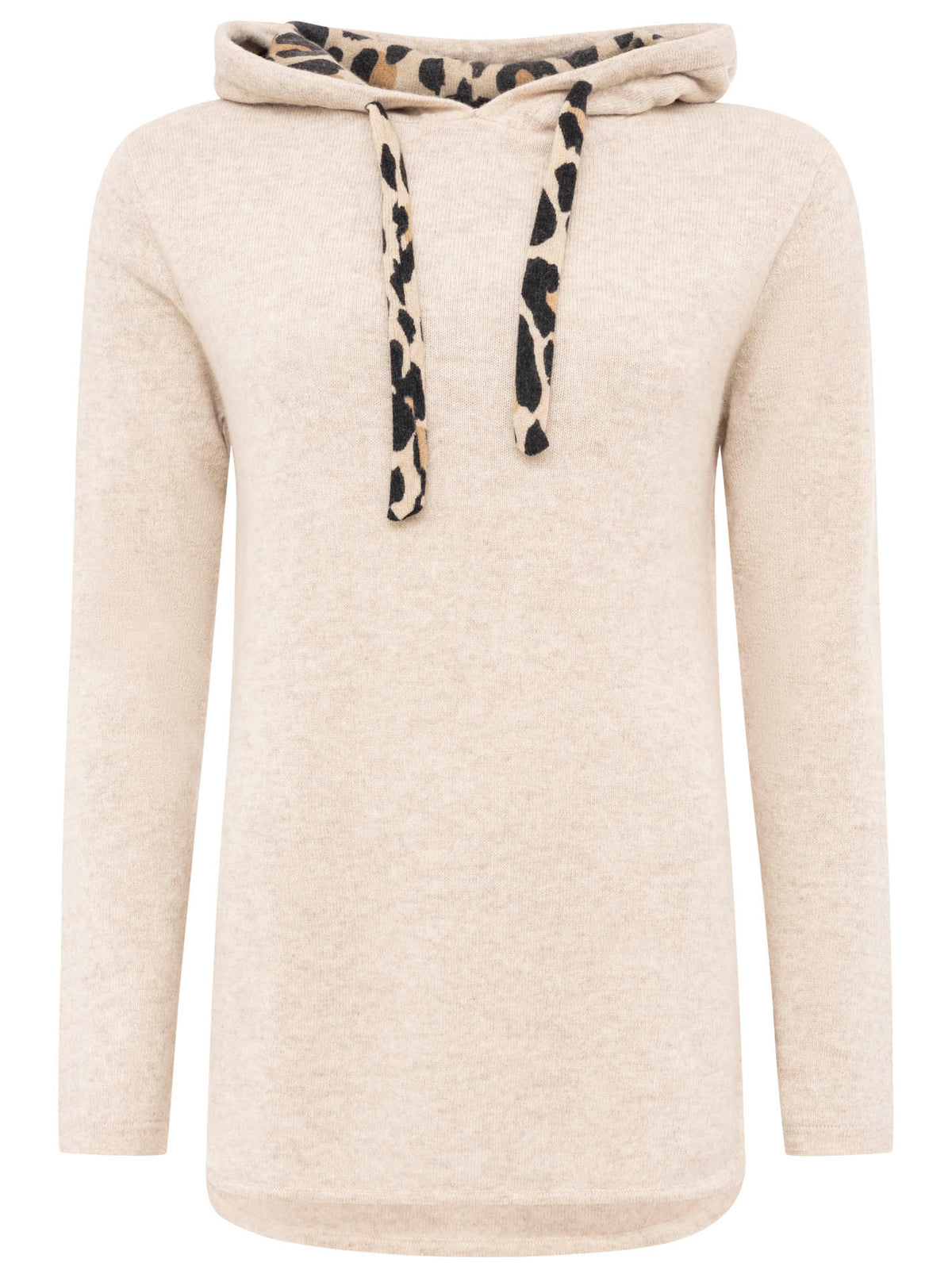 Zwillingsherz Kaschmir / Cashmere Hoodie Leo - Beige
