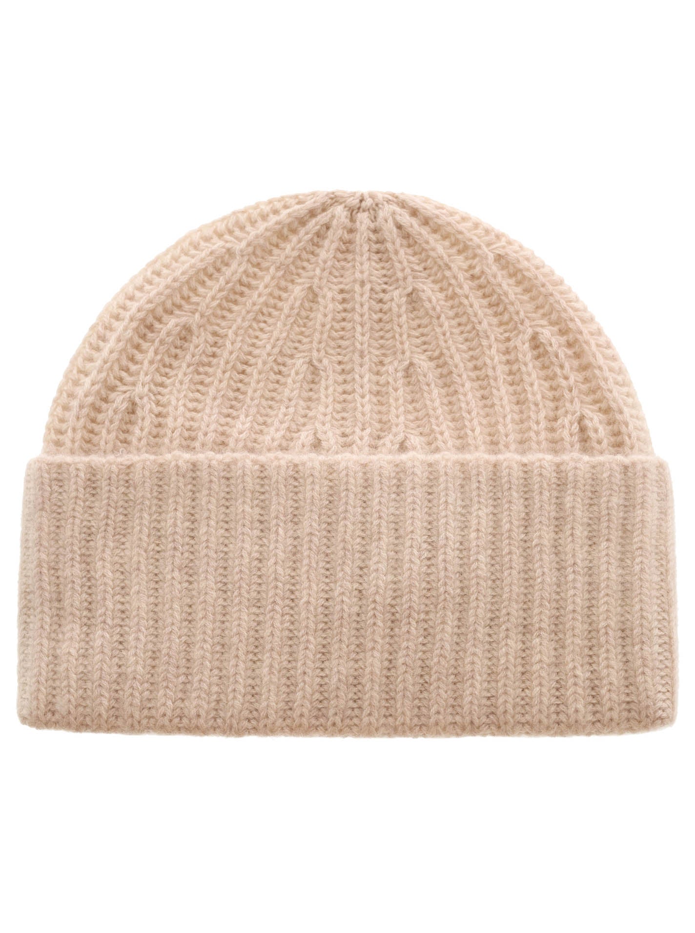 Zwillingsherz - Kaschmir Mütze "Grobstrick" (100% Cashmere) - Hellbeige