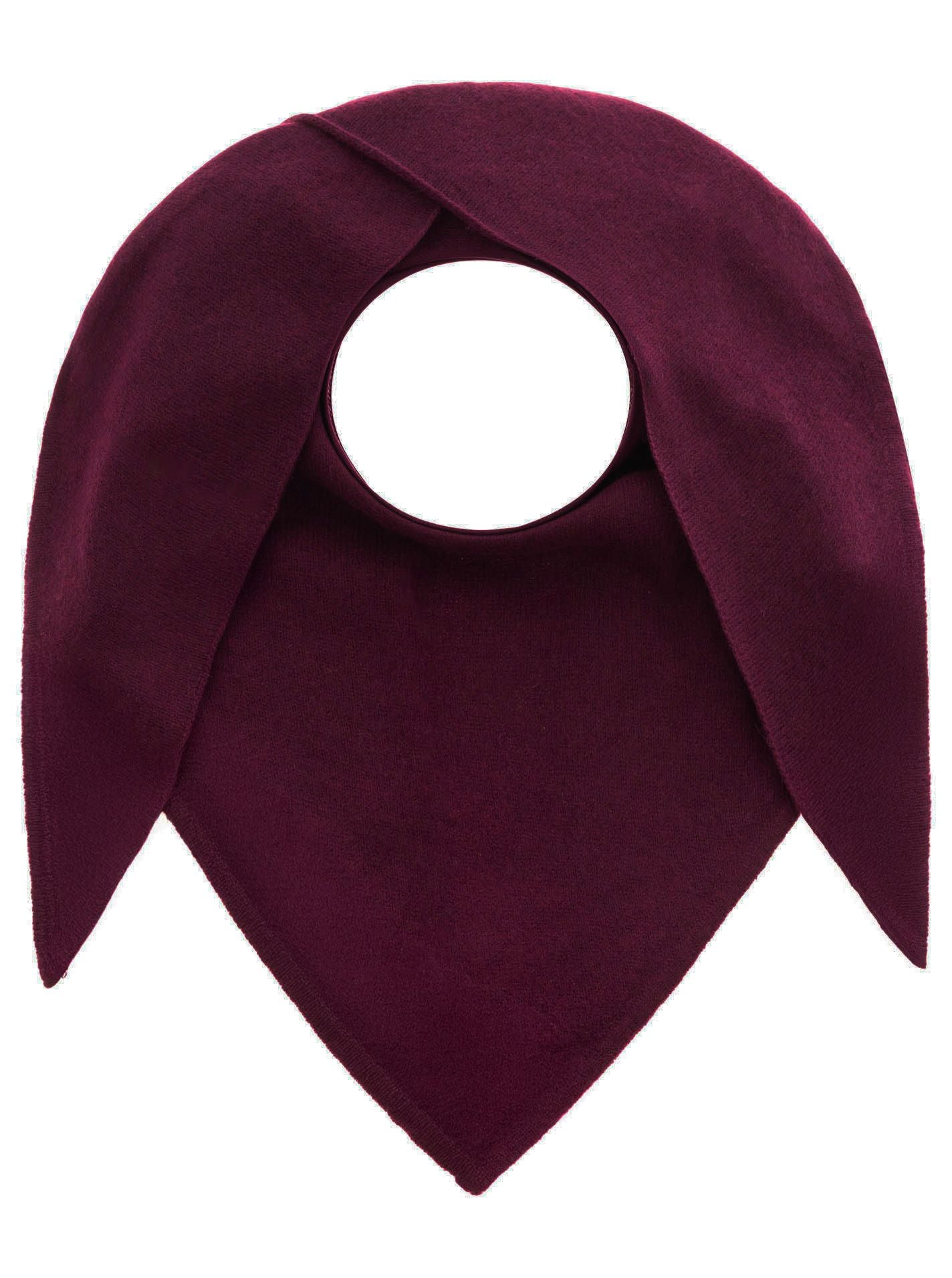 Zwillingsherz Kaschmir Dreieckstuch/Schal (100% Cashmere) - Bordeaux