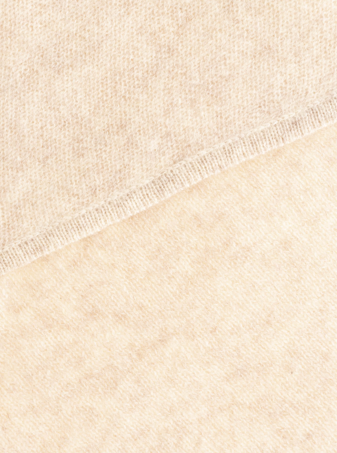 Zwillingsherz Kaschmir Dreieckstuch/Schal (100% Cashmere) - Hellbeige