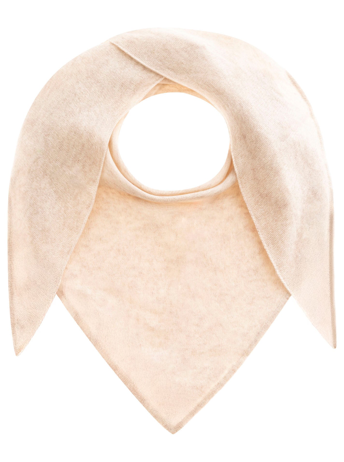 Zwillingsherz Kaschmir Dreieckstuch/Schal (100% Cashmere) - Hellbeige