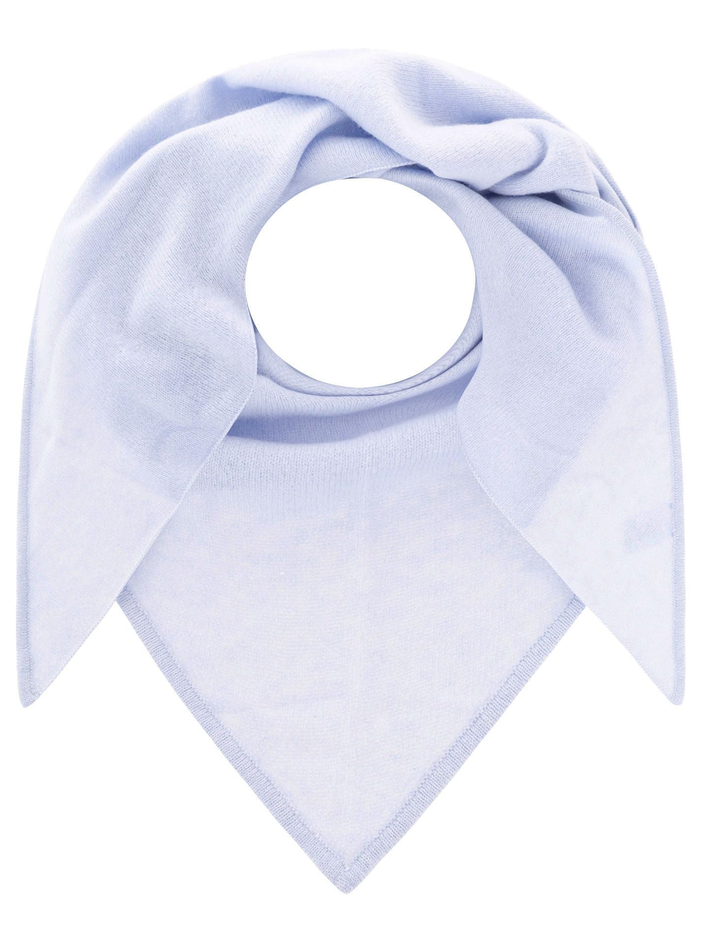 Zwillingsherz Kaschmir Dreieckstuch/Schal (100% Cashmere) - Hellblau