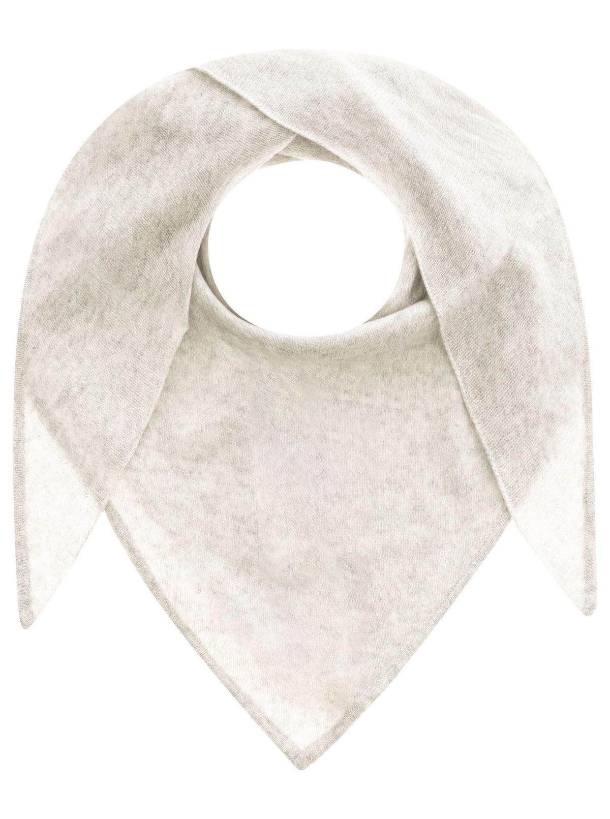 Zwillingsherz Kaschmir Dreieckstuch/Schal (100% Cashmere) - Hellgrau