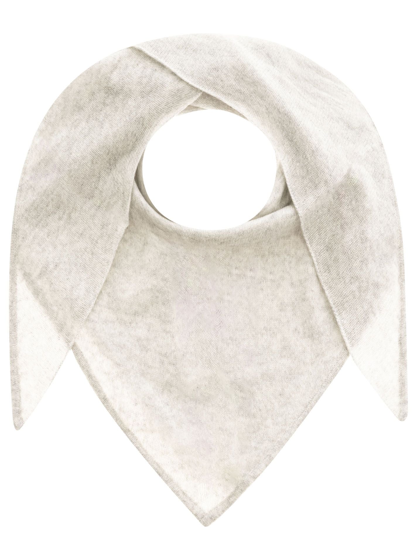 Zwillingsherz Kaschmir Dreieckstuch/Schal (100% Cashmere) - Hellgrau
