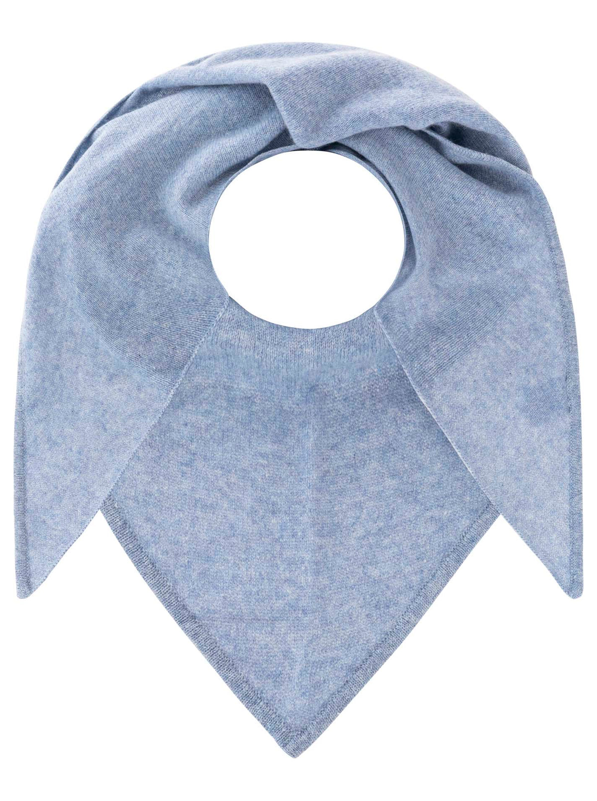 Zwillingsherz Kaschmir Dreieckstuch/Schal (100% Cashmere) - Jeansblau
