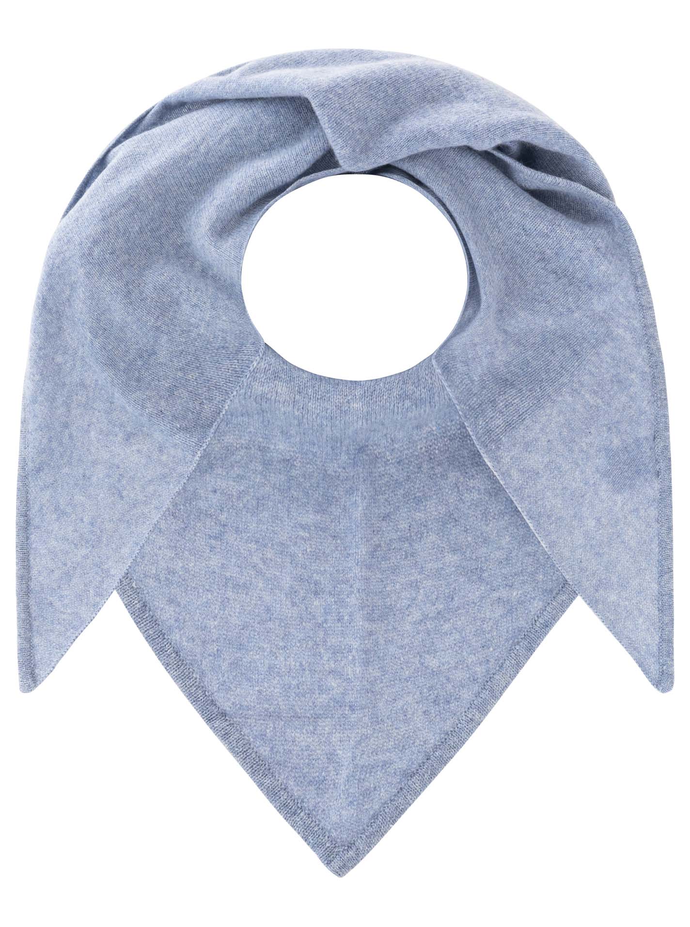 Zwillingsherz Kaschmir Dreieckstuch/Schal (100% Cashmere) - Jeansblau