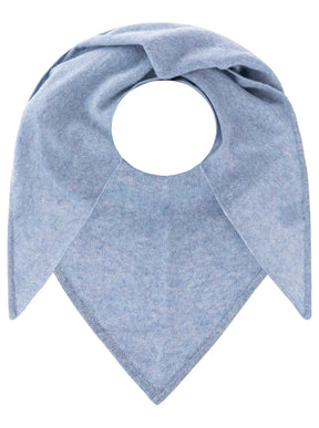 Zwillingsherz Kaschmir Dreieckstuch/Schal (100% Cashmere) - Jeansblau