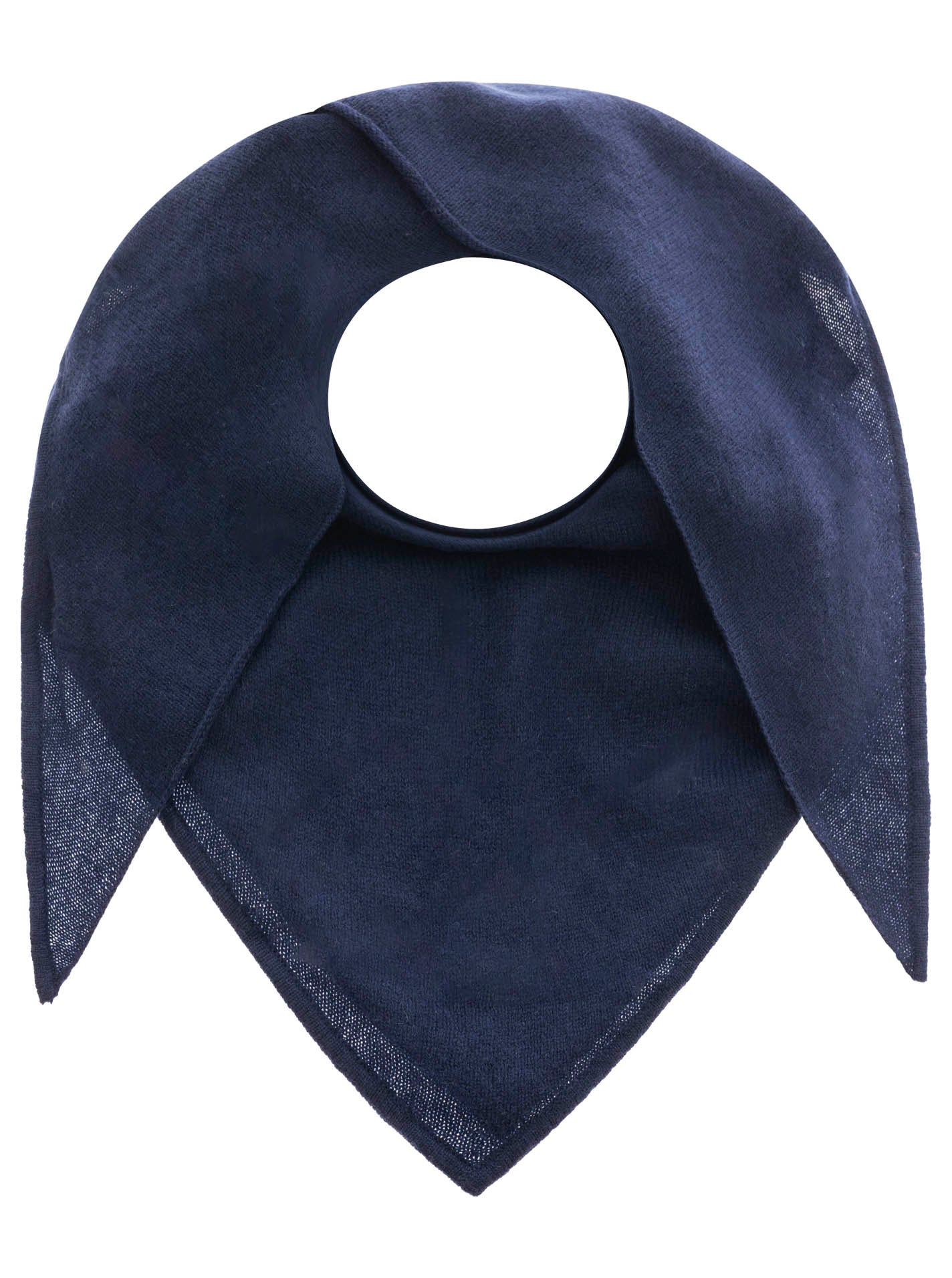 Zwillingsherz Kaschmir Dreieckstuch/Schal (100% Cashmere) - Marine