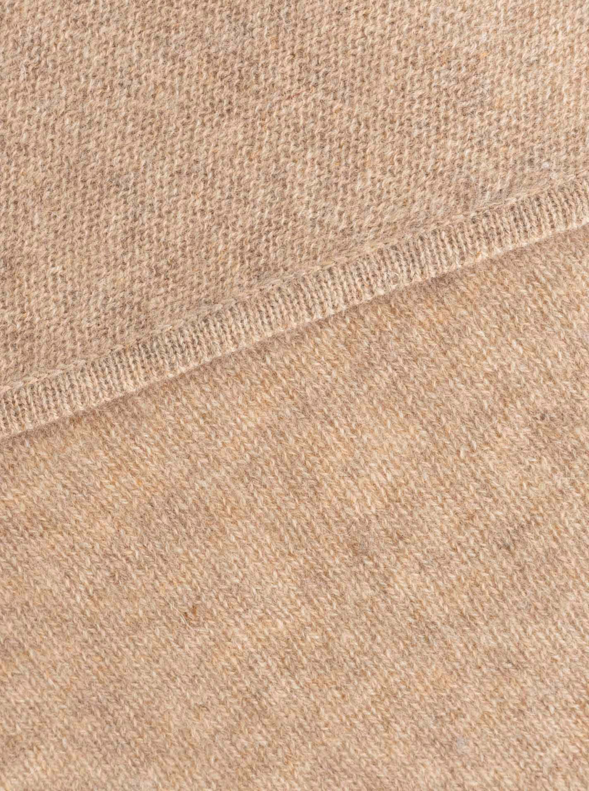 Zwillingsherz Kaschmir Dreieckstuch/Schal (100% Cashmere) - Mittelbeige