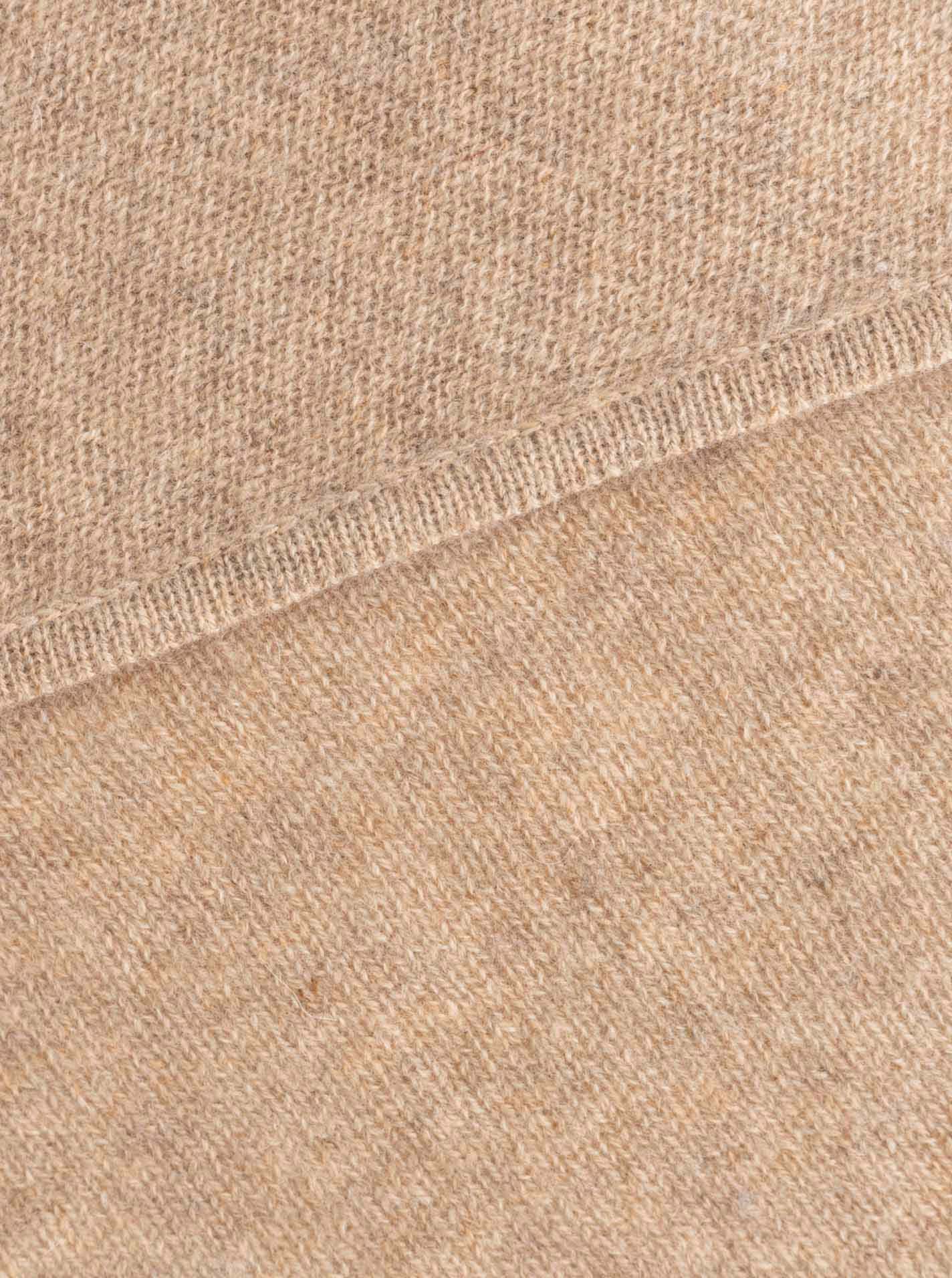 Zwillingsherz Kaschmir Dreieckstuch/Schal (100% Cashmere) - Mittelbeige
