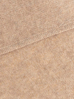Zwillingsherz Kaschmir Dreieckstuch/Schal (100% Cashmere) - Mittelbeige