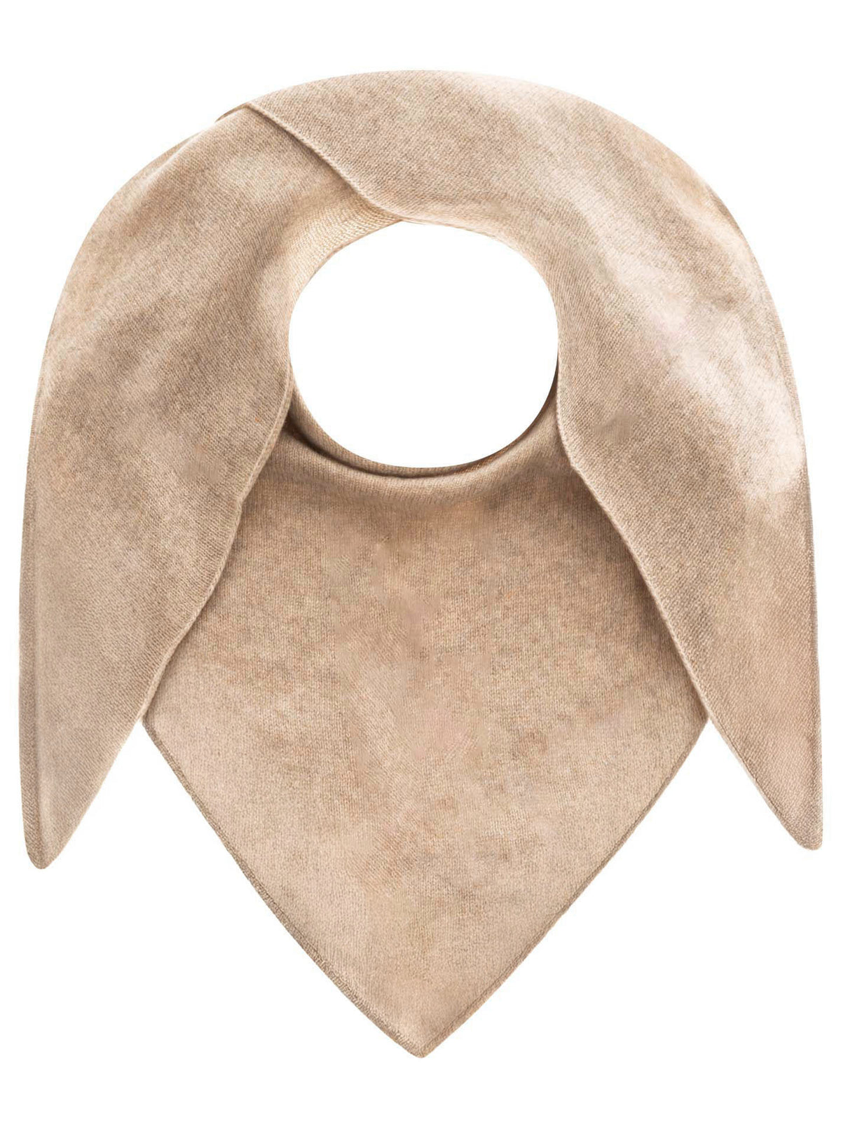 Zwillingsherz Kaschmir Dreieckstuch/Schal (100% Cashmere) - Mittelbeige