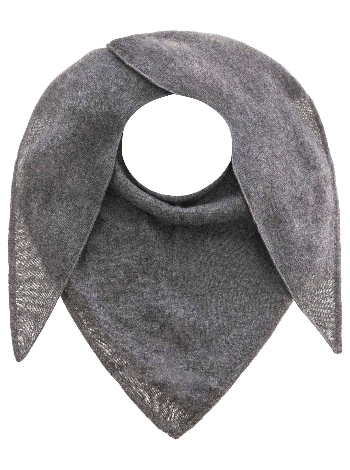 Zwillingsherz Kaschmir Dreieckstuch/Schal (100% Cashmere) - Mittelgrau