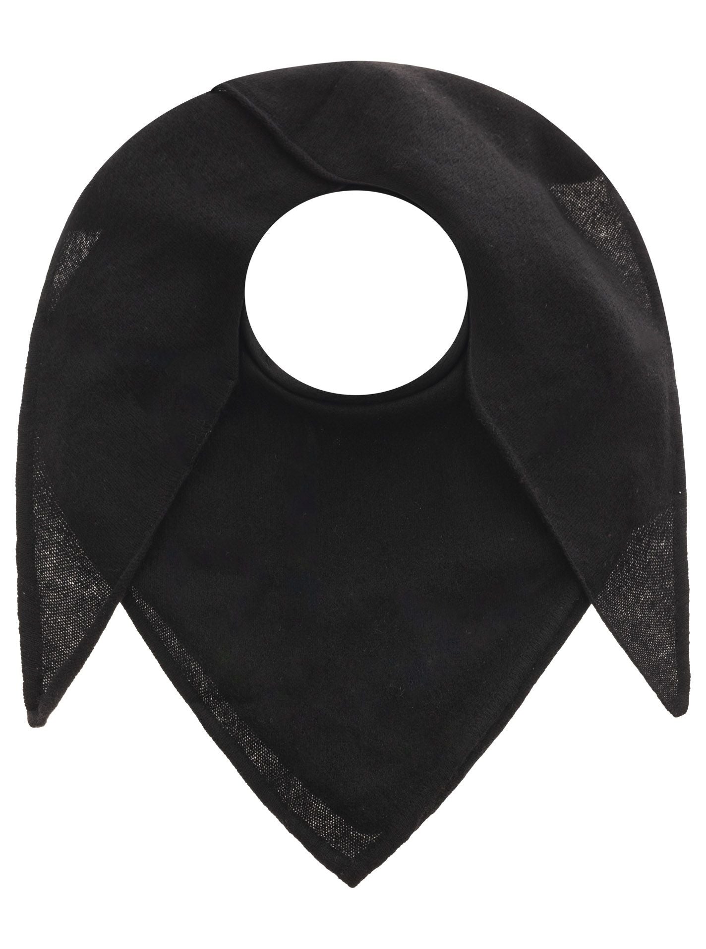Zwillingsherz Kaschmir Dreieckstuch/Schal (100% Cashmere) - Schwarz
