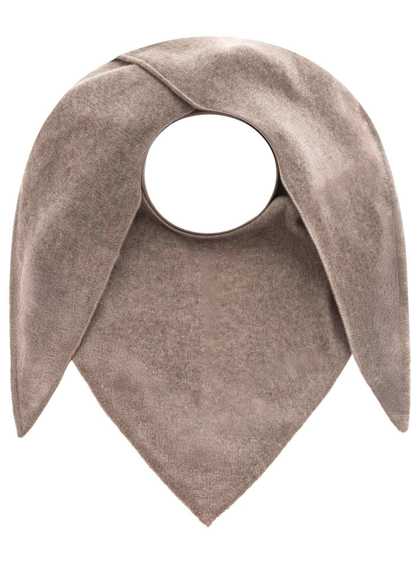Zwillingsherz Kaschmir Dreieckstuch/Schal (100% Cashmere) - Taupe