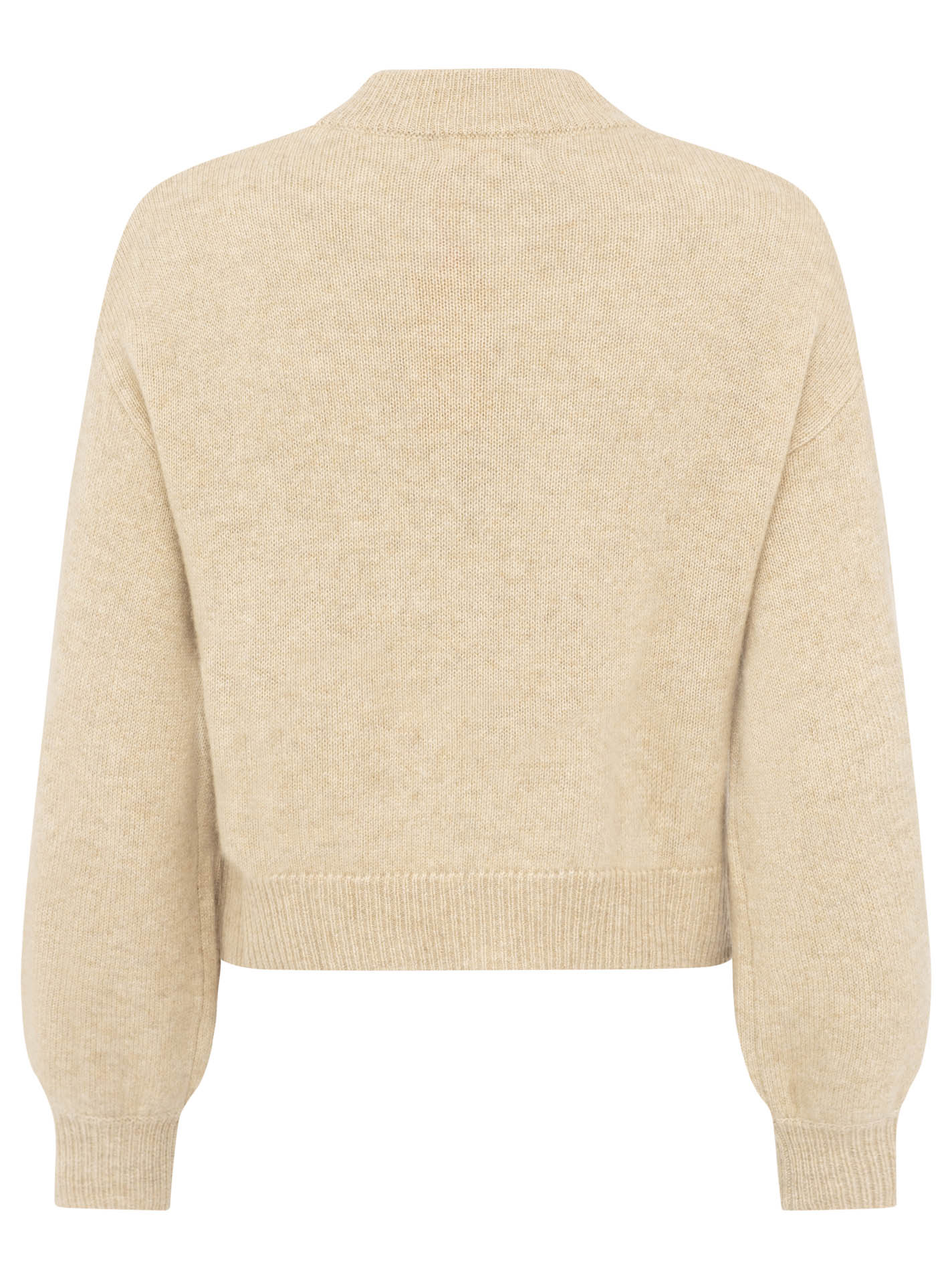 Zwillingsherz - Kaschmir Bomberjacke Zipper (100% Cashmere) - Hellbeige