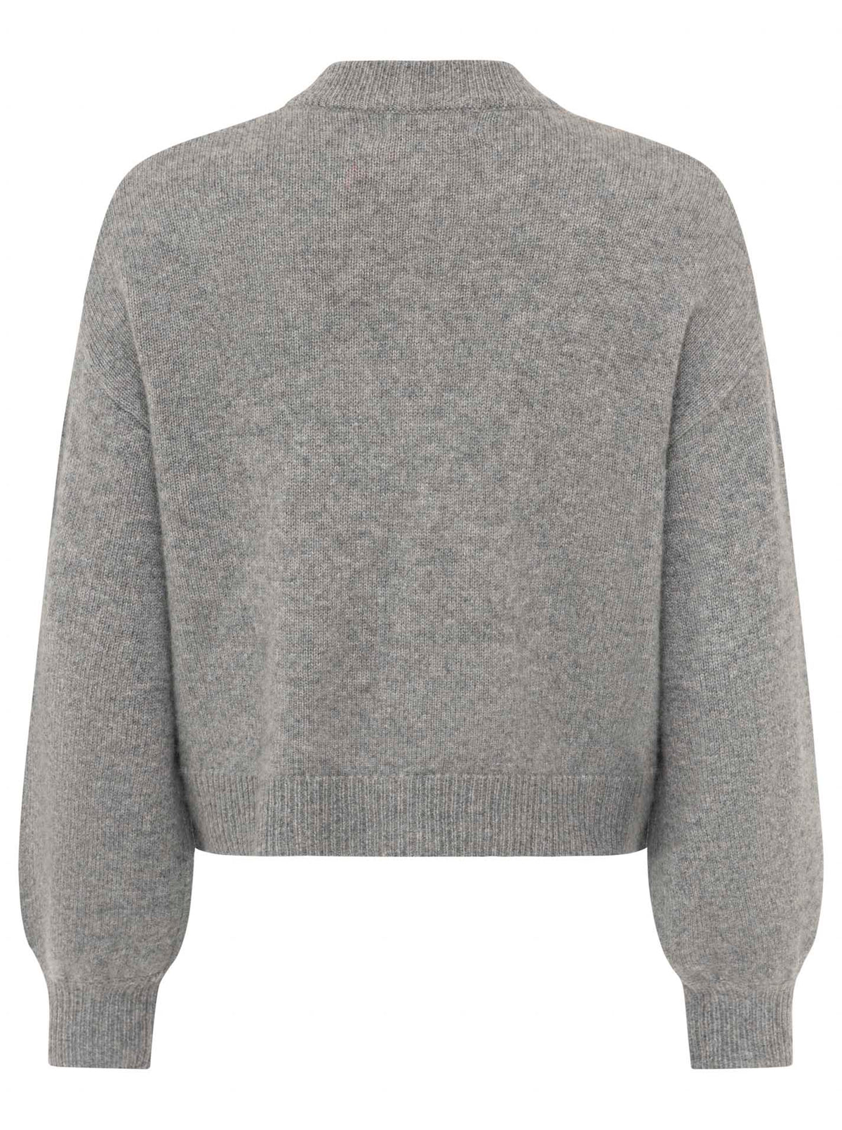 Zwillingsherz - Kaschmir Bomberjacke Zipper (100% Cashmere) - Mittelgrau