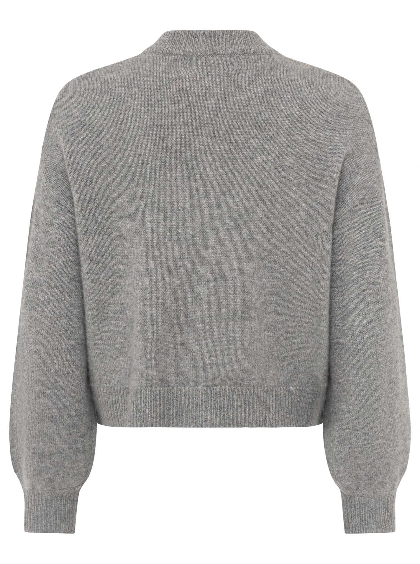 Zwillingsherz - Kaschmir Bomberjacke Zipper (100% Cashmere) - Mittelgrau