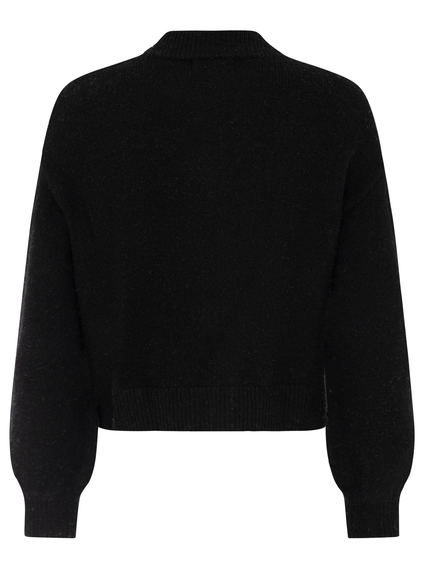 Zwillingsherz - Kaschmir Bomberjacke Zipper (100% Cashmere) - Schwarz