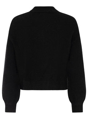 Zwillingsherz - Kaschmir Bomberjacke Zipper (100% Cashmere) - Schwarz