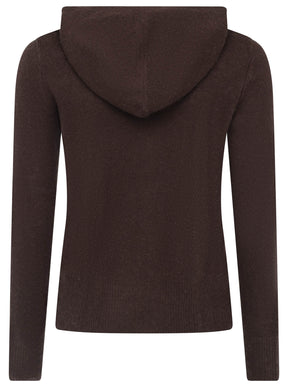 Zwillingsherz - Kaschmir Cardigan mit Kapuze (100% Cashmere) - Braun