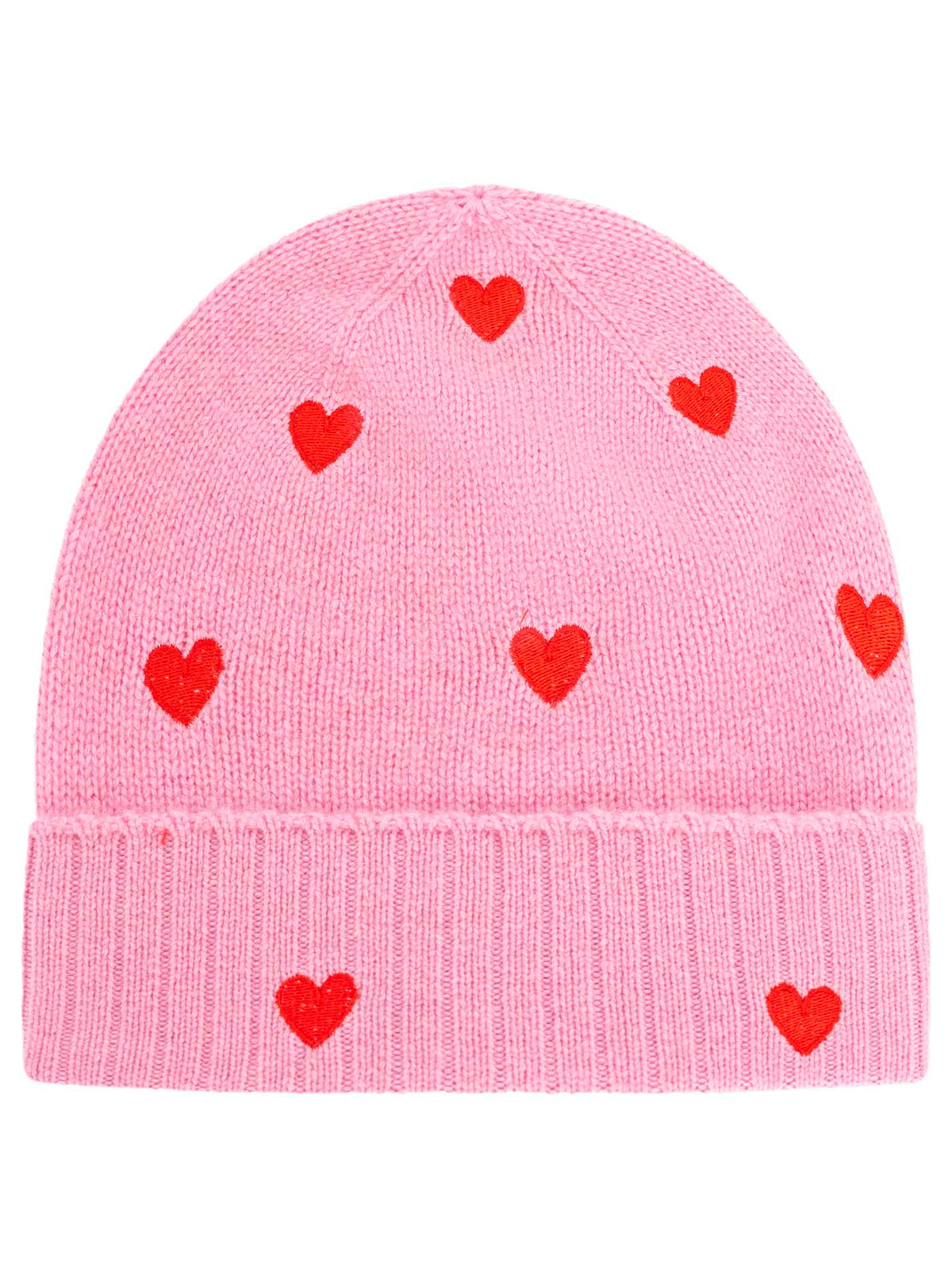 Zwillingsherz Kaschmir-Mütze Herzchen (100% Cashmere) - Rosa