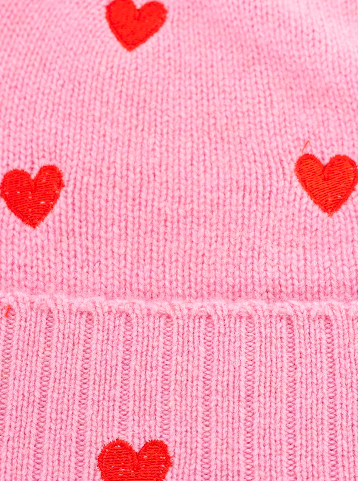 Zwillingsherz Kaschmir-Mütze Herzchen (100% Cashmere) - Rosa
