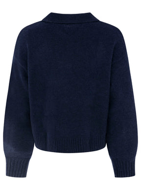 Zwillingsherz - Kaschmir Poloshirt Cozy (100% Cashmere) - Marine
